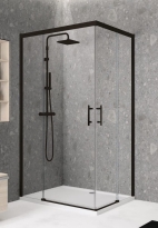 Novellini Kali A-H Nero kabina prostokątna 110x100cm KALIAH96L106L-1H