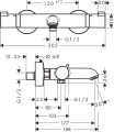 HansGrohe Ecostat Comfort bateria wannowa z termostatem, złoty optyczny polerowany 13114990