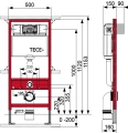 TECEprofil uniwersalny stelaż do bidetu h-112cm 9.330.000