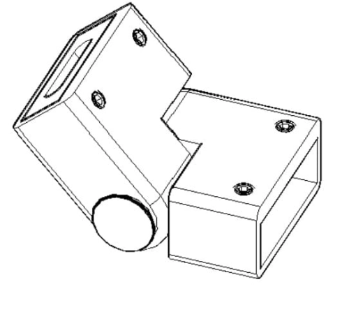 SANSWISS Element mocujący poprzeczkę pod dowolnym kątem do skosu, góra/dół, czarny mat VW2.06