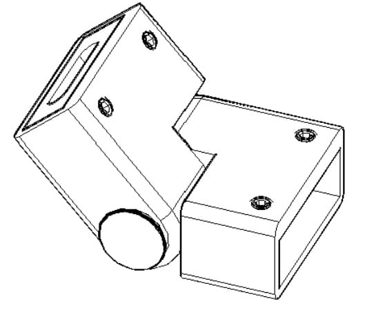 SANSWISS Element mocujący poprzeczkę pod dowolnym kątem do skosu, góra/dół, czarny mat VW2.06