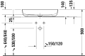 Duravit Luv umywalka nablatowa 70x40cm, biała, WonderGliss 03797000001