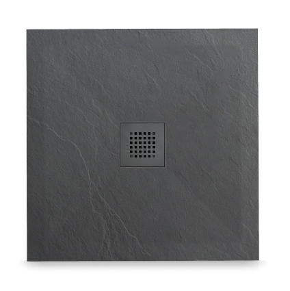 Balneo Stone Tray brodzik kwadratowy 90x90x2,5cm, ciemnoszary STFDG909025