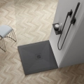 Balneo Stone Tray brodzik kwadratowy 90x90x2,5cm, ciemnoszary STFDG909025