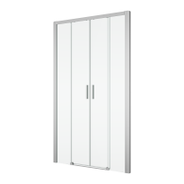 Sanswiss Top-Line S drzwi przesuwne czteroczęściowe 160cm(157,5-162,5cm), profile srebrny połysk, szkło bezbarwne TLS41605007