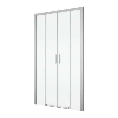 Sanswiss Top-Line S drzwi przesuwne czteroczęściowe 160cm(157,5-162,5cm), profile srebrny połysk, szkło bezbarwne TLS41605007
