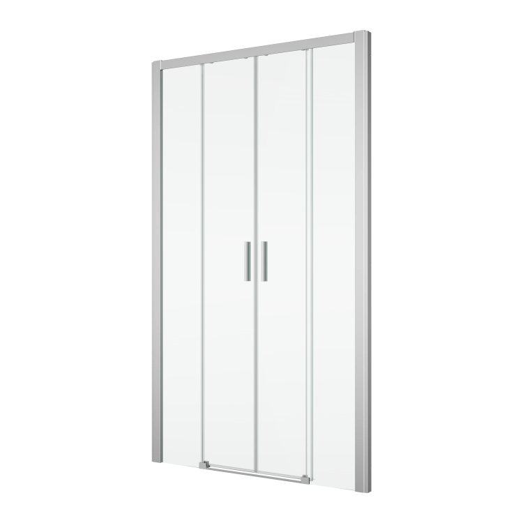 Sanswiss Top-Line S drzwi przesuwne czteroczęściowe 160cm(157,5-162,5cm), profile srebrny połysk, szkło bezbarwne TLS41605007