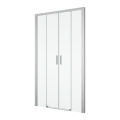 Sanswiss Top-Line S, na wymiar, drzwi przesuwne czteroczęściowe, profile srtebrny połysk, szkło bezbarwne TLS4SM15007