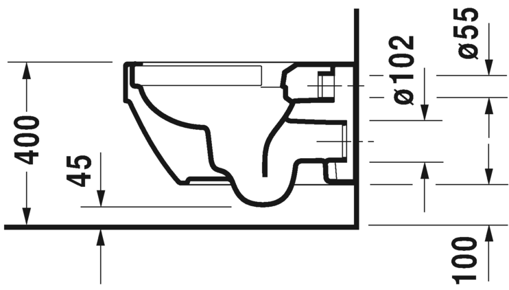 Duravit Vero Air miska wisząca 57x37cm rimless, bez deski 2525090000