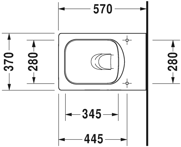 Duravit Vero Air miska wisząca 57x37cm rimless, bez deski 2525090000