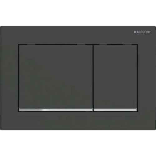GEBERIT Omega 30 przycisk spłukujący czarny mat/chrom/czarny mat 115.080.14.1