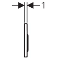 GEBERIT Omega 20 przycisk spłukujący czarny mat/czarny połysk/czarny mat 115.085.16.1