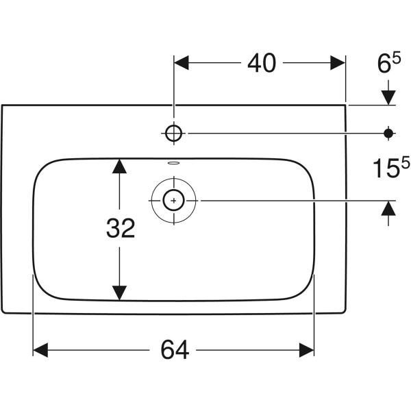Geberit Modo umywalka meblowa 80x48,5cm, biała 502.859.00