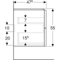 Geberit Modo szafka pod umywalkę 60cm z dwoma szufladami, biała 502.878.01.1