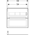 Geberit Modo szafka pod umywalkę 60cm z dwoma szufladami, biała 502.878.01.1