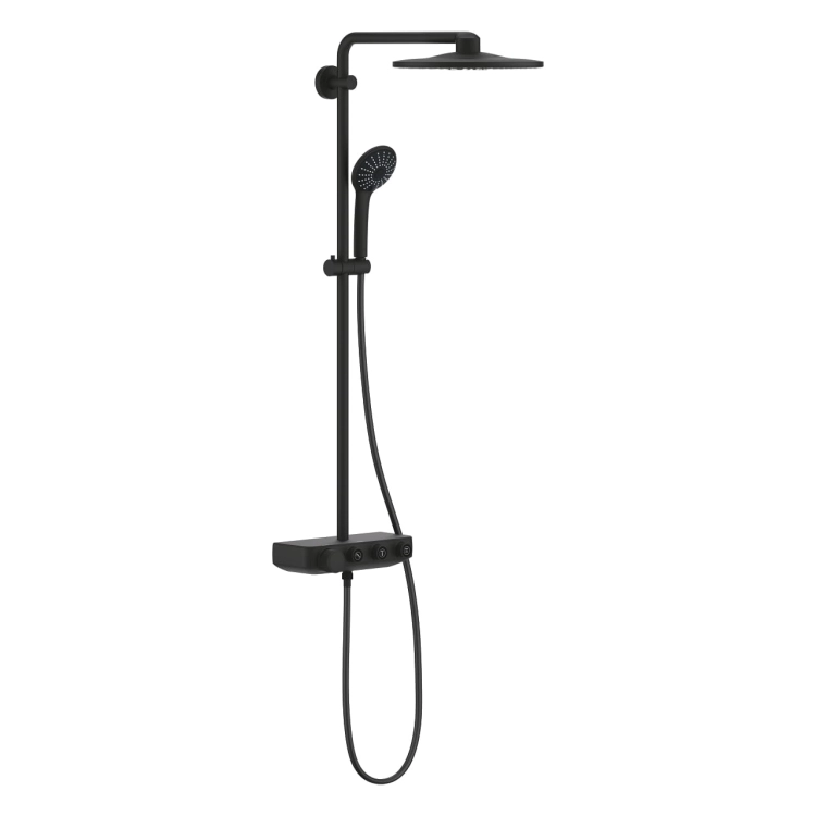 GROHE Grohtherm Euphoria SmartControl System 310 komplet prysznicowy z termostatem do montażu ściennego, phantom black 22120KF0