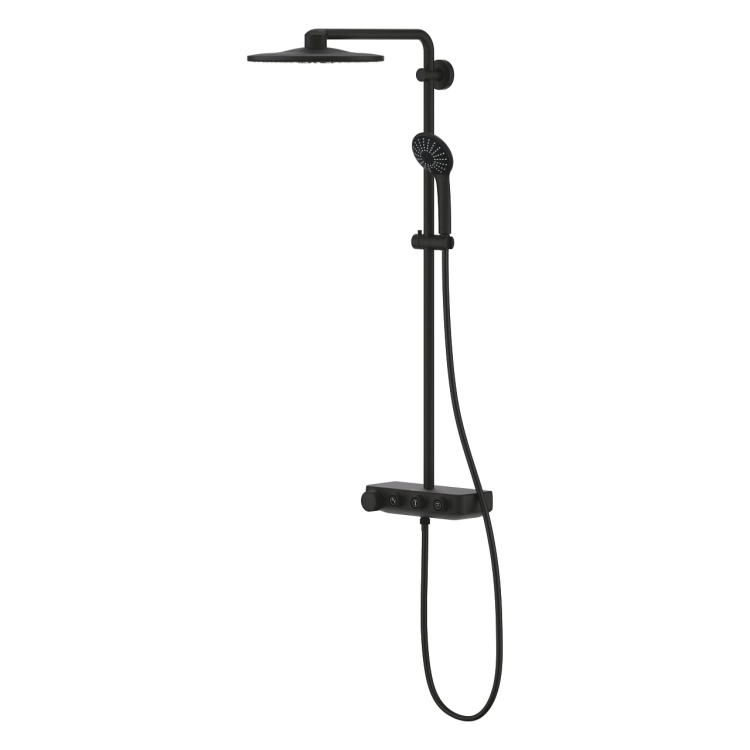 GROHE Grohtherm Euphoria SmartControl System 310 komplet prysznicowy z termostatem do montażu ściennego, phantom black 22120KF0