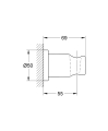 GROHE Rainshower uchwyt punktowy, phantom black 22117KF0