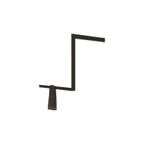 Novellini Kuadra H Kit Frame zestaw z relingiem na ręcznik, mocowanie do ściany, lewy, czarny mat R80KUFRE10S-H