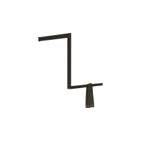 Novellini Kuadra H Kit Frame zestaw z relingiem na ręcznik, mocowanie do ściany, prawy, czarny mat R80KUFRE10D-H