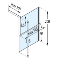 Novellini Kuadra H Kit Frame zestaw z relingiem na ręcznik, mocowanie do ściany, prawy, czarny mat R80KUFRE10D-H