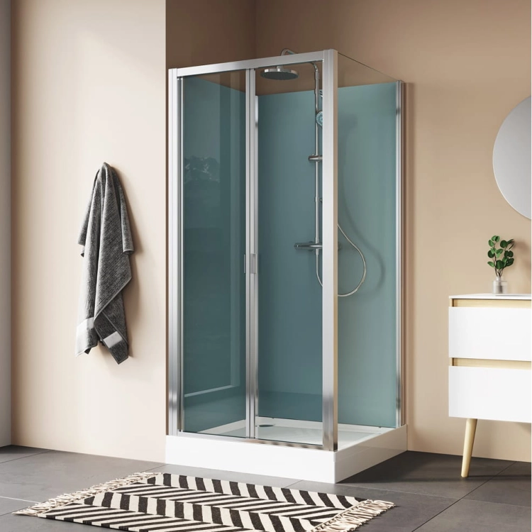 Sanswiss Modul 1200 kabina czterościenna prostokątna 100x80cm, wariant 4, wersja montażu narożnik 21084F22.40.07