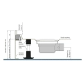 Sanswiss Modul 1200 kabina czterościenna prostokątna 120x80cm, wariant 4, wersja montażu narożnik 21284S2.2.40.07