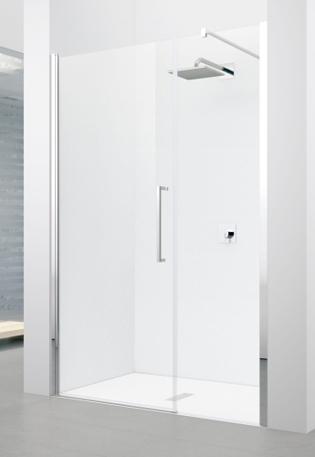 Novellini Young 2.0 G+F in line drzwi prysznicowe skrzydłowe 120cm(117-121cm), profil srebrny, szkło bezbarwne Y2GFL117-1B