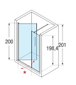 Novellini Young 2.0 G+F in line drzwi prysznicowe skrzydłowe 100cm(97-101cm), profil srebrny, szkło bezbarwne Y2GFL97-1B