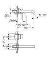 GROHE Essence New bateria umywalkowa podtynkowa M-size, element zewnętrzny, phantom black 29192KF1