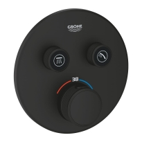 GROHE Grohtherm SmartControl bateria termostatyczna do obsługii 2 wyjść, element zewnętrzny,  phantom black 29507KF0