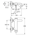 GROHE Essence bateria wannowa ścienna, phantom black 25250KF1
