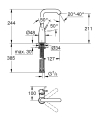 GROHE Essence L-size bateria umywalkowa, bez korka, phantom black 24177KF1