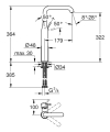 GROHE Essence XL-size bateria umywalkowa, bez korka, phantom black 24170KF1
