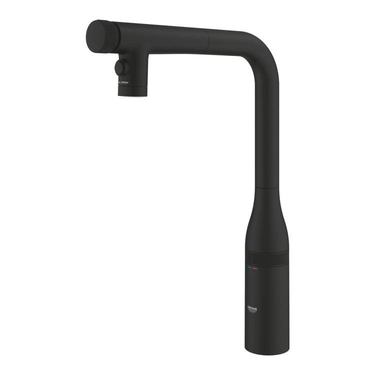 GROHE Essence SmartControl bateria zlewozmywakowa z wyciąganą wylewką, phantom black 31892KF0