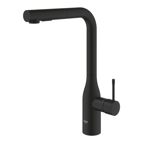 GROHE Essence bateria zlewozmywakowa z wyciąganą wylewką, phantom black 30504KF0