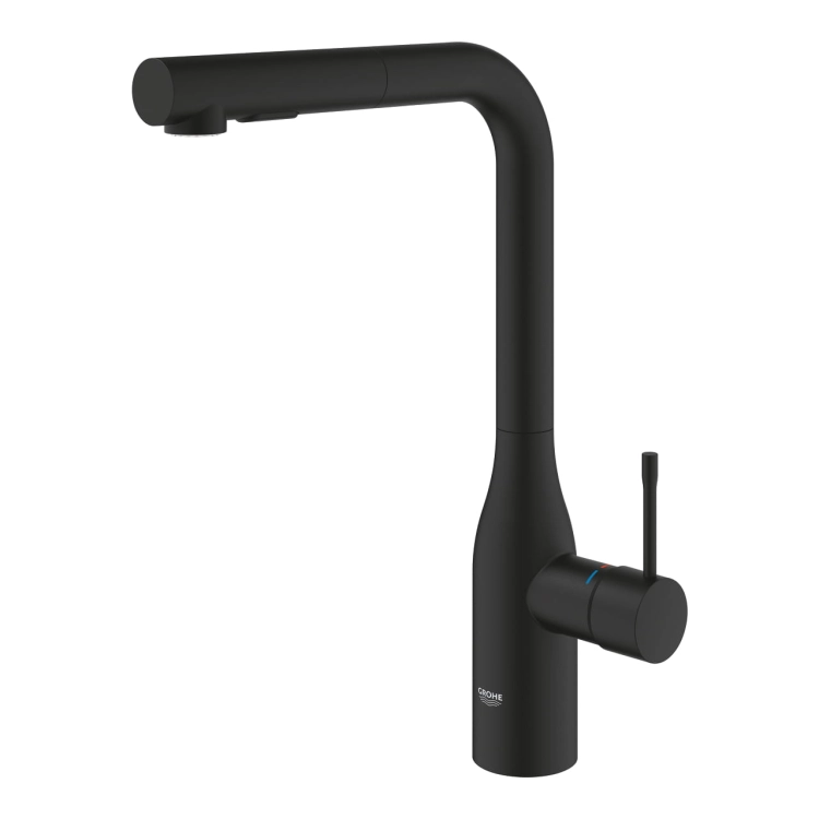 GROHE Essence bateria zlewozmywakowa z wyciąganą wylewką, phantom black 30504KF0