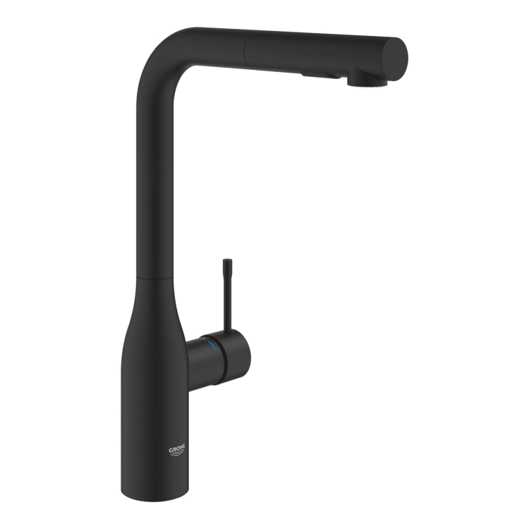 GROHE Essence bateria zlewozmywakowa z wyciąganą wylewką, phantom black 30504KF0