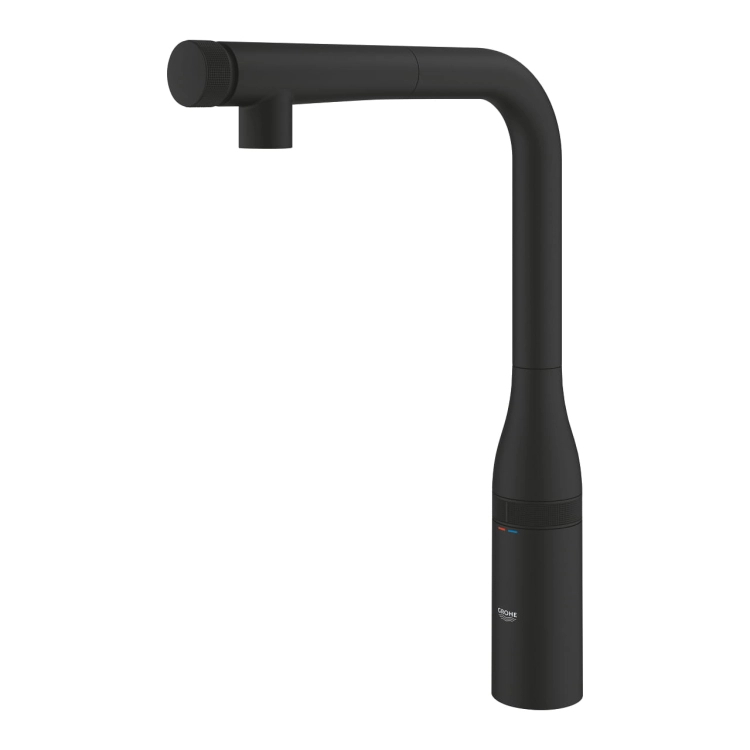 GROHE Essence SmartControl bateria zlewozmywakowa z wyciąganą wylewką, phantom black 31928KF0