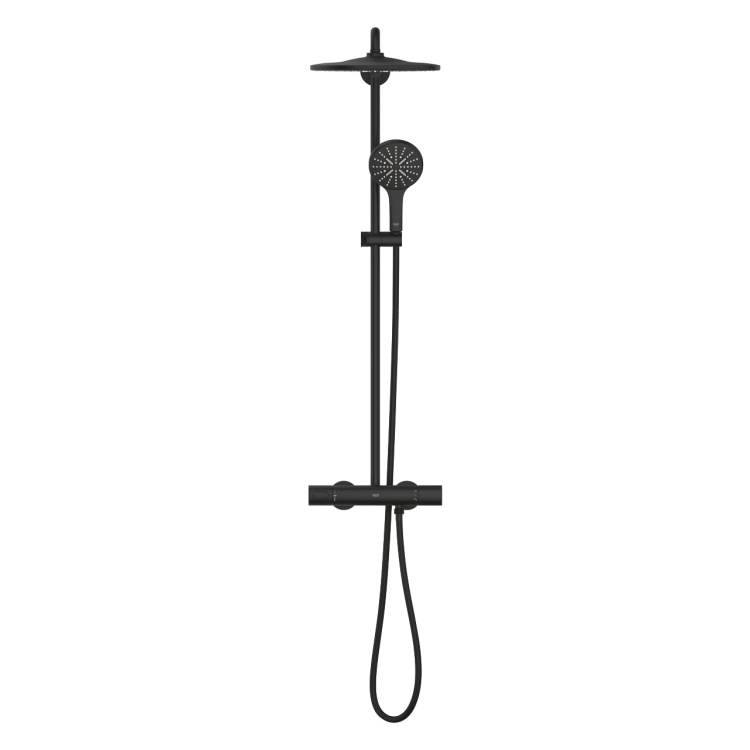 GROHE Grohtherm Rainshower SmartActive 310 komplet prysznicowy z termostatem do montażu ściennego, phantom black 22119KF0