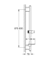 GROHE Rainshower SmartActive drążek prysznicowy 0,9m, phantom black 22125KF0