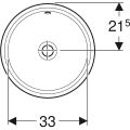 GEBERIT VariForm umywalka podblatowa ø33cm, szkliwiony spód 500.745.01.2