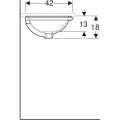 GEBERIT VariForm umywalka podblatowa ø33cm, biała, KeraTect, szkliwiony spód, bez przelewu 500.747.00.2