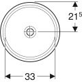 GEBERIT VariForm umywalka podblatowa ø33cm, biała, KeraTect, szkliwiony spód, bez przelewu 500.747.00.2