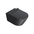 Catalano Zero NewFlush miska podwieszana 55x35cm z deską wolnoopadającą i mocowaniem, czarny mat 1VS55NRNS+5SCSTPNS+5KFST00