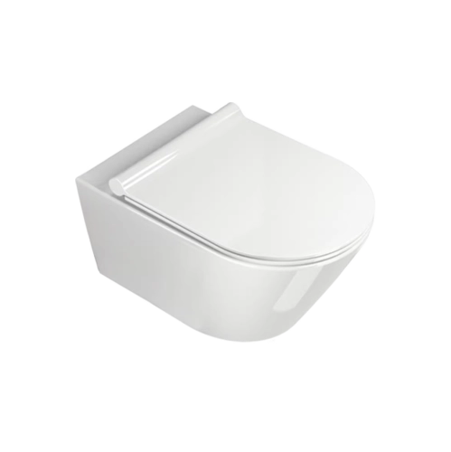 Catalano Zero NewFlush miska podwieszana 55x35cm z deską wolnoopadającą i mocowaniem 1VS55NR00+5SCSTP000+5KFST00