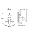 GROHE Allure bateria wannowa-prysznicowa 3-drożna podtynkowa, element zewnętrzny, chrom 29176001