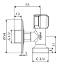 Schell Comfort zawór kątowy 1/2"x3/4'' GZ GZ 054400699