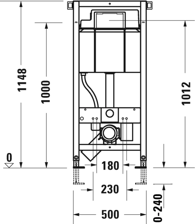 Duravit DuraSystem Standard stelaż do WC h-1148mm WD1011000000