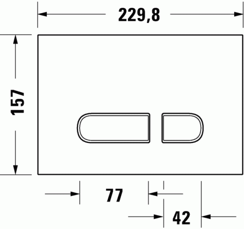 Duravit DuraSystem A1 przycisk spłukujący, szkło białe WD5002012000